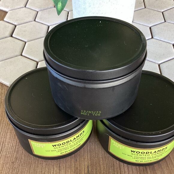 New Set of 3 Trader Joe’s Woodlands Scented Soy Candle 5.7 oz HTF Sold Out - Picture 3 of 5